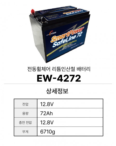 전동휠체어 리튬인산철 배터리 EW-4272